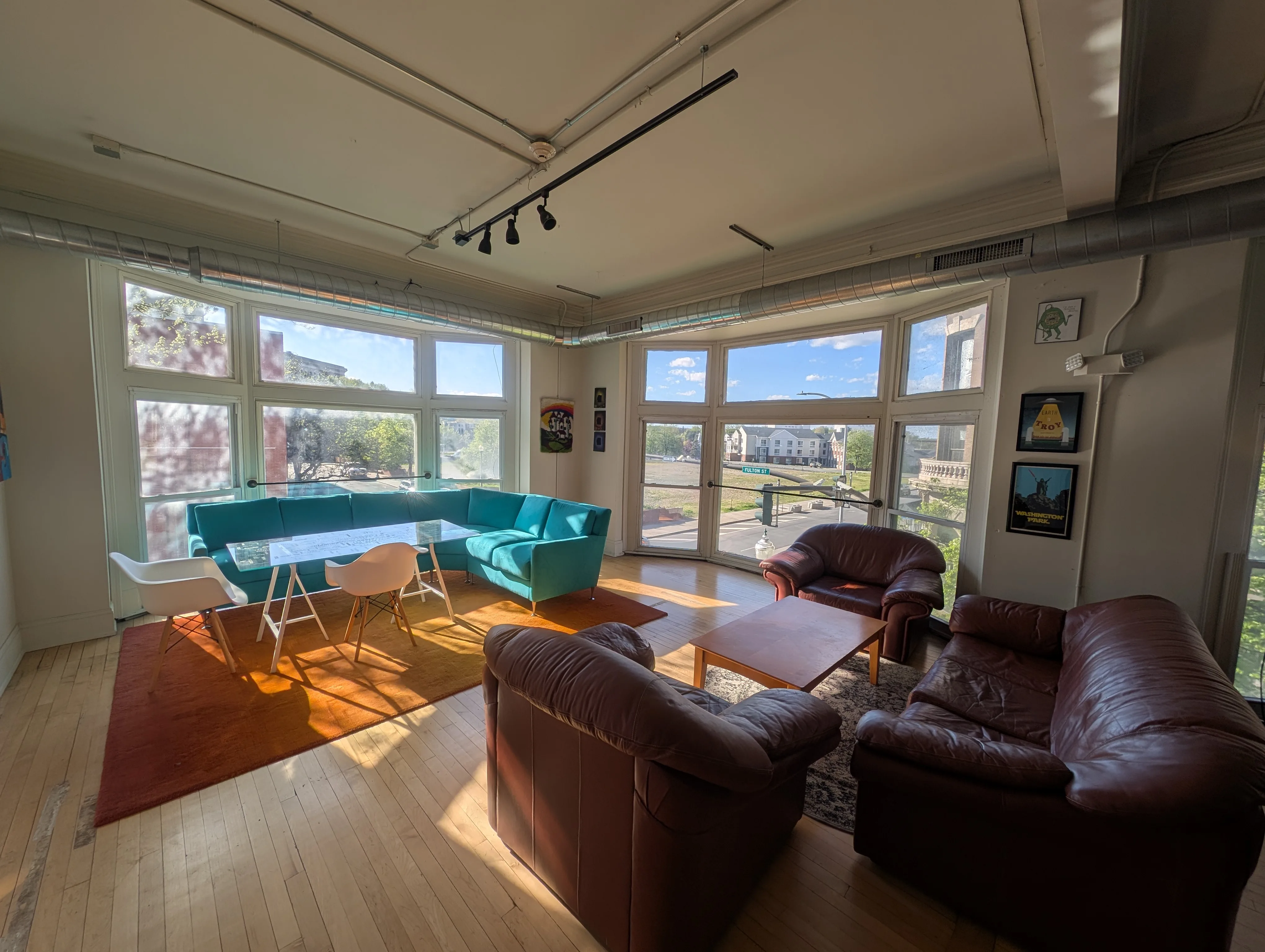 Warm lounge seating inside Workspace